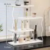 Prateleira de Armazenamento para Mesa de Trabalho Estação de Trabalho Porta-Copos de Acrílico Bancada de Banheiro Prateleira de Armazenamento para Skincare Cosméticos Luxo Leve Alto Padrão