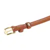 Nuevo cinturón delgado de hebilla de pasador para mujer al por mayor, pretina decorativa minimalista de moda, cinturón pequeño de cuero versátil para ceñir la cintura, vintage en stock