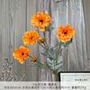 Crisantemo simulado de 6 cabezas 100 días Ramo de seda artificial falsa Flor de boda terminada Adornos de decoración para sala de estar Flor floral de plástico