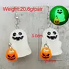 Aretes de Halloween Fantasma Luminoso 3D Calabaza Dulce de Maíz Colgante Collar Joyería de Halloween