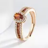 Comercio Electrónico Transfronterizo El Más Vendido Champagne Color Oro Real Anillo de Luz Estilo Lujo Anillo Abierto en el Dedo Índice Joyería Versátil de Hada