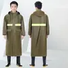 Poncho de Lluvia Reflectante de Una Pieza para Protección de Trabajadores en Obra al Aire Libre Impermeable Largo para Todo el Cuerpo a Prueba de Tormentas Hombres Mujeres Adultos
