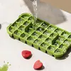Molde para Cubitos de Hielo Fabricante de Cubitos de Hielo DIY Charola para Cubitos de Hielo Casera con Tapa Rejilla Cuadrada Almacenamiento de Hielo Juego para Hacer Hielo
