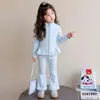 Traje de Niña Primavera y Otoño 2026 Nuevo Estilo Moda Chaqueta con Cremallera para Niños Pantalones de Campana Ropa de Otoño Conjunto de Dos Piezas Muy Bonito