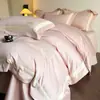 El fabricante suministra juego de cuatro piezas de bordado de aplique de algodón de fibra larga para ropa de cama de lujo ligero de alta gama para uso doméstico, incluyendo fundas de edredón y sábanas, al por mayor