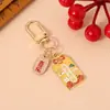Nuevo cordón para teléfono móvil con amuleto de bendición estilo chino con varios mensajes de bendición, artesanía de aleación con goteo de aceite, colgante para bolsa pequeña, venta al por mayor