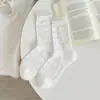 Calcetines de Mujer Coreanos Ultra-Delgados Transpirables de Caña Media al por Mayor Organza Encaje Huecos Estilo Ballet Slouch Socks