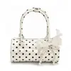 2025 Nuevo Bolso de Mano de Verano Coreano Bolso Tote Pequeño para Mujer de Gama Alta con Lunares Bolso Almohada de Nicho Bolso de Hombro Cruzado
