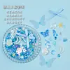 Traje con aplicación de lentejuelas para maquillaje de escenario, parche de copo de nieve para cara de niño, maquillaje de ojos de novia, decoración de mariposa con diamantes brillantes