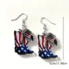 Nuevos Pendientes Acrílicos Americanos, Botas, Sombreros Vaqueros de Moda Transfronterizos Acrílicos, Pendientes del Día de la Independencia, Accesorios para Orejas