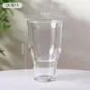 Copo de vidro único retrô de boca larga para café Americano gelado, copo de água com gás de grande capacidade, copo para bebidas, copo para chá de frutas