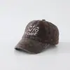Boné de beisebol infantil estilo vintage para atacado, disponível em várias cores, chapéu de sol para atividades ao ar livre, boné de bebê personalizado com letra para outono