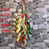 Colgante de Mazorca de Maíz Simulada Decoración de Granja de Frutas y Verduras Accesorios de Chile y Ajo Falsos Decoración de Cultivos Pastorales