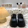 Sapatos de Couro com Salto Grosso para Aumentar a Altura para Mulheres, Novos Mocassins Estilo Britânico Retrô Verão 2026, Sapatilhas Casuais de Moda Versáteis