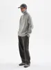Suéter Vintage com Meio Zíper para Homens, Tricô Novo para Outono e Inverno para Casais com Gola Lapela, Peça Básica Estilo Japonês
