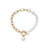 Pulsera de Perlas Barrocas de Agua Dulce al por Mayor Transfronteriza, Estilo Coreano Dongdaemun, Sencilla, Moderna, Versátil Pulsera de Perlas