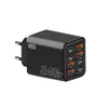 Carregador 240W 4 USB + 4 PD Multi-porta Cabeça de Carregamento de Telefone Adaptador de Alimentação 5V2A12W Padrão Europeu Americano UK