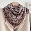 Pañuelo de Seda Estilo Chino Jardín de Suzhou, 70X70 Cm, Pañuelo Cuadrado Pequeño de Seda Artificial para Mujer, Pañuelo de Cabeza Estilo Vintage Primavera y Otoño, Pañuelo Protector de Cuello, Chal