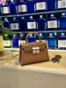 2026 Nuevo Bolso Mini Kelly Segunda Generación Primavera/Verano 19CM Hebilla Dorada Bolso de Hombro Cruzado Bolso de Mano de Lujo Ligero de Nicho