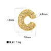 Venta caliente transfronteriza cobre microincrustado circonita chapado oro real 18k corona letra colgante estilo ins 26 accesorios de letra inglesa