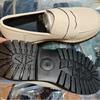 2025 Nuevos Mocasines de Primavera y Otoño Talla Grande Casuales Escarchados Estilo Británico Zapatos de Mujer Tacón Grueso Suela Gruesa Exportación Retro