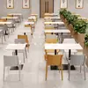 Juego de Mesa y Sillas de Pizarra para Comedor Comercial para Tiendas de Té de Leche, Restaurantes de Hamburguesas, Bares de Snacks, Escuelas y Comedores de Personal de Empresas