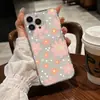 Estación independiente, funda de teléfono floral rosa suave y delicada para iPhone 17, una funda fresca y transparente, Apple 16, funda suave para mujer