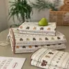 Cubrecama acolchado de algodón de doble cara estilo coreano, lavado a alta temperatura con arena, disponible para las cuatro estaciones, cubierta para tatami Kang, sábana antideslizante