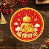Nuevo Pegatina de los Cinco Caminos del Dios de la Riqueza Texto de Bendición Rojo de Año Nuevo Pegatina Creativa Pegatina Selladora para Taza de Té con Leche de Frutas Frescas Horneado