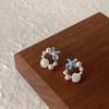 Brincos Avançados Estrela do Mar Azul Agulha de Prata s925 Brincos Pequenos Frescos Doces Femininos Design Único Brincos Elegantes
