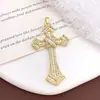 Colgante Transfronterizo Estilo Europeo y Americano Ins Moda Accesorios de Joyería DIY Zirconia Colorida Microincrustada Accesorios de Cruz Geométrica para Mujeres