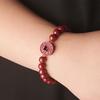 Cincabar de Mineral Natural DIY Pulsera Bolsa de Dinero Arena Dorada Púrpura Pulsera Arena Imperial Joyería Año de Nacimiento Zodíaco Vivo