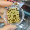 Adesivo de Telefone de Ouro Puro 999 para Riqueza Instantânea, com Adesivo Traseiro, Adesivo de Ouro 2mg, Presente Promocional para Lojas de Ouro em Transmissão ao Vivo