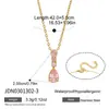 Elegantes Accesorios de Collar Estilo Europeo y Americano para Mujeres, Acero Inoxidable Chapado en Oro de 18 Quilates Transfronterizo Colgante de Zirconia Forma de Lágrima Collar Ins Venta al por Mayor