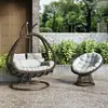 Silla Cesta Colgante Columpio de Interior Silla Colgante de Balcón Hamaca de Ocio Columpio Doble Cesta Colgante de Patio Silla de Ratán