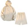 Traje de Proteção Solar para Homens, Roupa de Proteção Solar de Nylon Fina para o Verão, Shorts de Secagem Rápida, Conjunto Respirável de Duas Peças para Proteção Solar ao Ar Livre