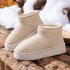 Botas de Neve Quentes de Sola Grossa, Chinelos de Algodão de Pelúcia Grossa de Veludo de Inverno, Sapatos de Algodão Antiderrapantes para Casal, para Casa e Exterior