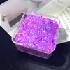 Polvo de Brillo Láser Mixto, Polvo Fino Iridiscente, Lentejuelas Hexagonales, Polvo de Brillo Fluyente, Mahjong de Arena Movediza Hecho a Mano DIY Europeo y Americano