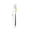 Acero Inoxidable 304 Cuchillo y Tenedor Cuchara Coreana Comida Occidental Cuchillo y Tenedor Dorados para Bistec Cuchara para Café Juego de Vajilla Portátil de Cuatro Piezas