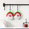 Paño de Limpieza Hecho a Mano Estilo Ins Coreano de Santa Claus con Dibujos de Flores de Cerezo - Decoración de Cocina