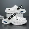 Tamancos de EVA masculinos de verão transfronteiriços, sandálias de sola grossa para casa e interior, sandálias slip-on masculinas para praia e atividades ao ar livre