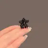 Nuevo Diseño Clip para el Cabello de Flor con Pedrería Negra, Tamaño Pequeño, Elegante Clip para la Frente, Clip Lateral para Flequillo, Pinza de Garra con Sensación de Alta Gama