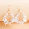 Moda europea y americana personalidad flores de cristal brillantes Pendientes bohemios estilo playa sensación de alta gama pendientes pequeños y frescos para mujer