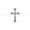 Pendientes Pequeños de Cruz de Aleación de Titanio F136 con Circonita Titanio G23 Joyería de Accesorios para Perforación de Cartílago Auricular Transfronteriza Europea y Americana