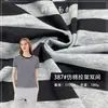 387# algodón de imitación bastidor de tiro rayado bicolor tejido en stock poliéster bala tela base para camisetas deportivas al por mayor