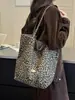 Bolsa Transfronteiriça Outono 2026 Nova Estampa de Leopardo para Mulheres, Bolsa Tote Fashion, Bolsa de Mão e Bolsa de Ombro Casual de Grande Capacidade para o Dia a Dia