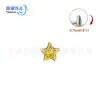 Brincos de liga de titânio F136 com zircônia de estrela brilhante, tarrachas para cartilagem da orelha, tarrachas para lábio, tarrachas para língua, joias de piercing interno espiral de nicho