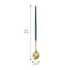 Dao Qi Acero Inoxidable 304 Cuchara para Hielo Creativa Portuguesa Mango Largo Cuchara para Mezclar Alto Valor de Color Extendido para el Hogar Cuchara para Postre