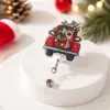 Navidad Dibujos Animados Hebilla Retráctil Desplegable Portatarjetas Ajustable Decoración de Insignia DIY Portatarjetas Divertido Hebilla Retráctil