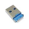Placa embutida macho USB 3.0 terminal de 1,9 mm parche USB 3.0A macho parche completo SMT con columna de posicionamiento de plástico tipo DIP